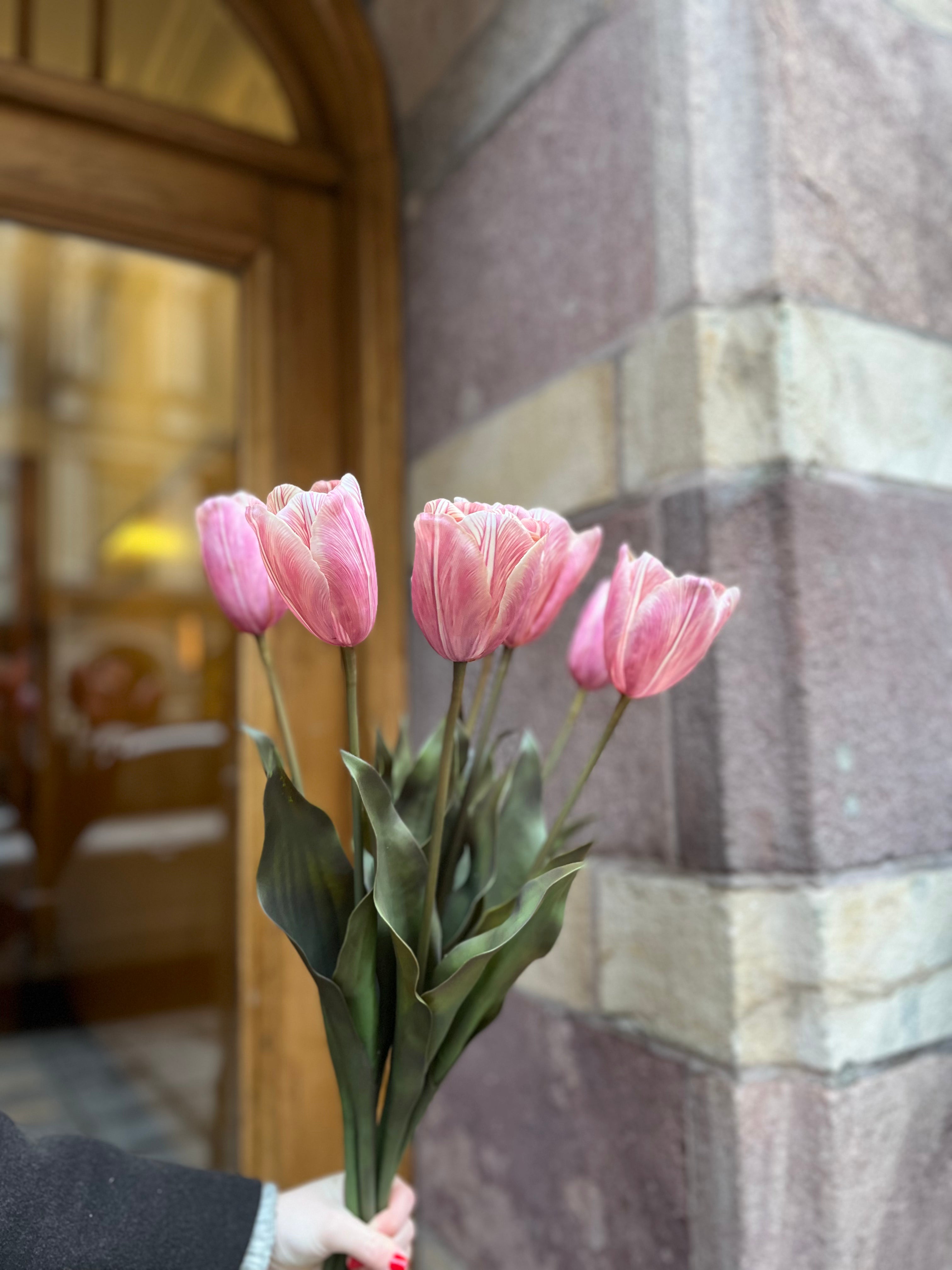 Tulip 58 cm, real touch pink